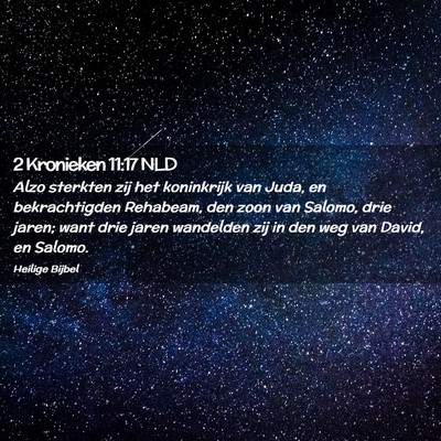 Picture 02 - 2 Kronieken 11:17 NLD - Alzo sterkten zij het koninkrijk van Juda, en - Bible Verse Picture