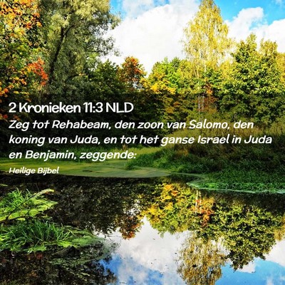 Picture 02 - 2 Kronieken 11:3 NLD - Zeg tot Rehabeam, den zoon van Salomo, den koning - Bible Verse Picture