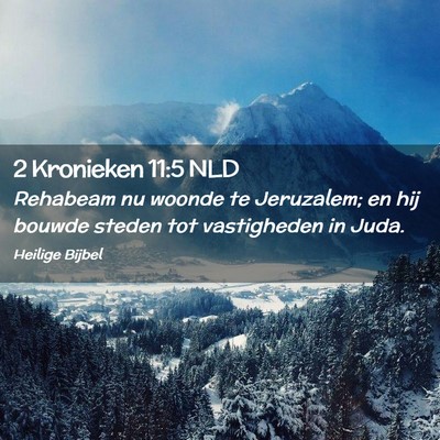 Picture 02 - 2 Kronieken 11:5 NLD - Rehabeam nu woonde te Jeruzalem; en hij bouwde - Bible Verse Picture
