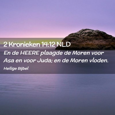 Picture 02 - 2 Kronieken 14:12 NLD - En de HEERE plaagde de Moren voor Asa en voor - Bible Verse Picture