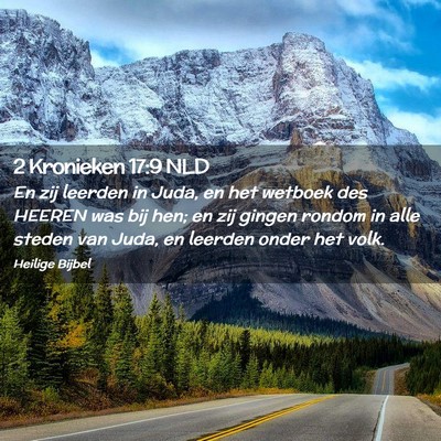 Picture 02 - 2 Kronieken 17:9 NLD - En zij leerden in Juda, en het wetboek des HEEREN - Bible Verse Picture