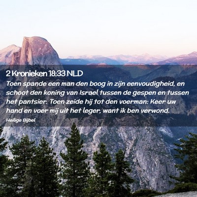 Picture 02 - 2 Kronieken 18:33 NLD - Toen spande een man den boog in zijn - Bible Verse Picture