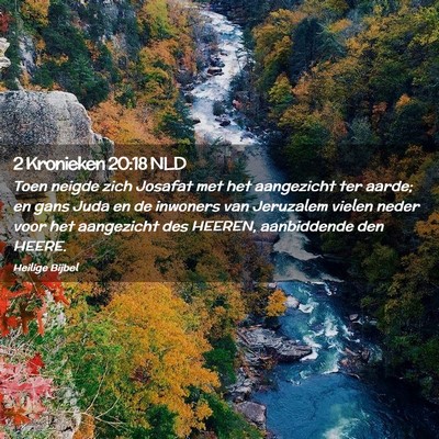Picture 02 - 2 Kronieken 20:18 NLD - Toen neigde zich Josafat met het aangezicht ter - Bible Verse Picture
