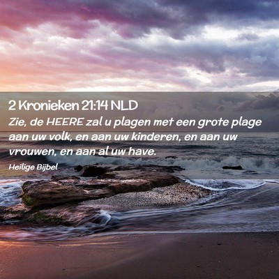 Picture 02 - 2 Kronieken 21:14 NLD - Zie, de HEERE zal u plagen met een grote plage - Bible Verse Picture