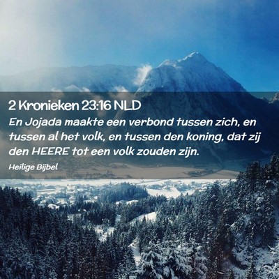 Picture 02 - 2 Kronieken 23:16 NLD - En Jojada maakte een verbond tussen zich, en - Bible Verse Picture
