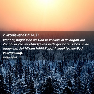 Picture 02 - 2 Kronieken 26:5 NLD - Want hij begaf zich om God te zoeken, in de dagen - Bible Verse Picture