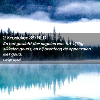 Picture 02 - 2 Kronieken 3:9 NLD - En het gewicht der nagelen was tot vijftig - Bible Verse Picture