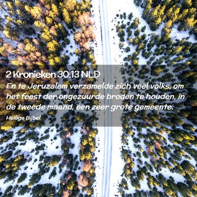 Picture 02 - 2 Kronieken 30:13 NLD - En te Jeruzalem verzamelde zich veel volks, om - Bible Verse Picture