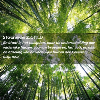 Picture 02 - 2 Kronieken 35:5 NLD - En staat in het heiligdom, naar de onderscheiding - Bible Verse Picture