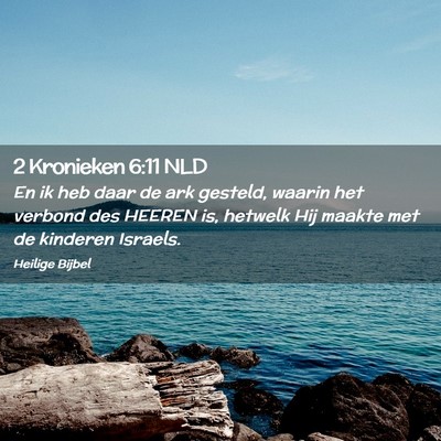 Picture 02 - 2 Kronieken 6:11 NLD - En ik heb daar de ark gesteld, waarin het verbond - Bible Verse Picture