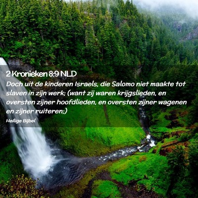 Picture 02 - 2 Kronieken 8:9 NLD - Doch uit de kinderen Israels, die Salomo niet - Bible Verse Picture