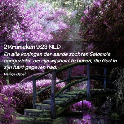 Picture 02 - 2 Kronieken 9:23 NLD - En alle koningen der aarde zochten Salomo's - Bible Verse Picture