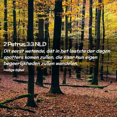 Picture 02 - 2 Petrus 3:3 NLD - Dit eerst wetende, dat in het laatste der dagen - Bible Verse Picture