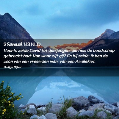 Picture 02 - 2 Samuël 1:13 NLD - Voorts zeide David tot den jongen, die hem de - Bible Verse Picture