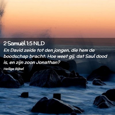 Picture 02 - 2 Samuël 1:5 NLD - En David zeide tot den jongen, die hem de - Bible Verse Picture