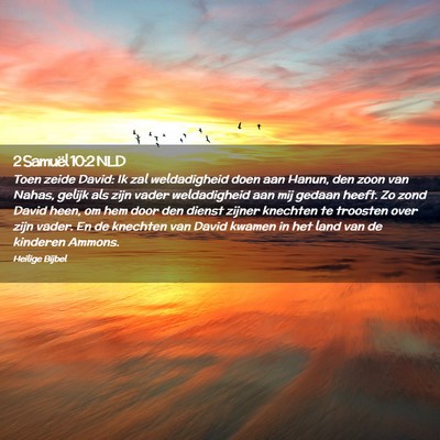 Picture 02 - 2 Samuël 10:2 NLD - Toen zeide David: Ik zal weldadigheid doen aan - Bible Verse Picture