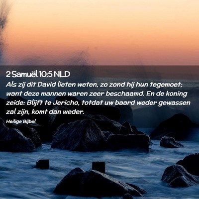 Picture 02 - 2 Samuël 10:5 NLD - Als zij dit David lieten weten, zo zond hij hun - Bible Verse Picture