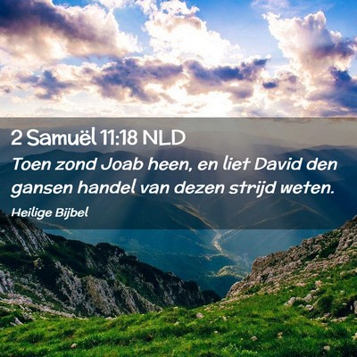 Picture 02 - 2 Samuël 11:18 NLD - Toen zond Joab heen, en liet David den gansen - Bible Verse Picture
