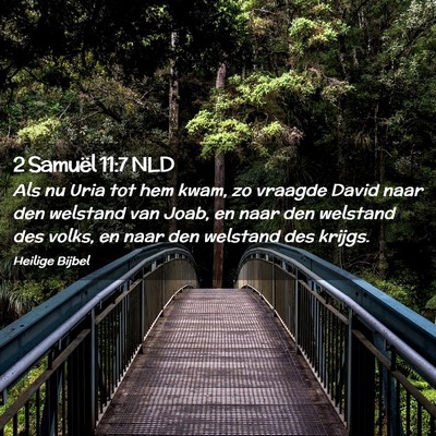 Picture 02 - 2 Samuël 11:7 NLD - Als nu Uria tot hem kwam, zo vraagde David naar - Bible Verse Picture