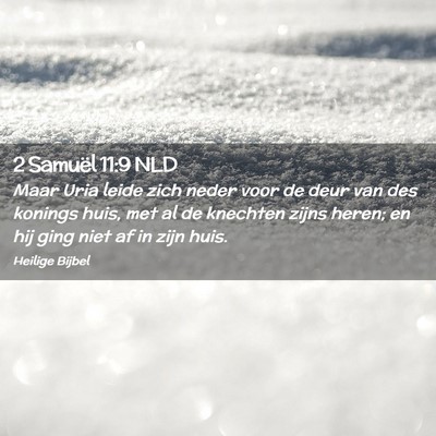 Picture 02 - 2 Samuël 11:9 NLD - Maar Uria leide zich neder voor de deur van des - Bible Verse Picture