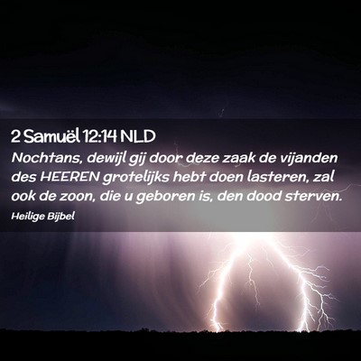 Picture 02 - 2 Samuël 12:14 NLD - Nochtans, dewijl gij door deze zaak de vijanden - Bible Verse Picture