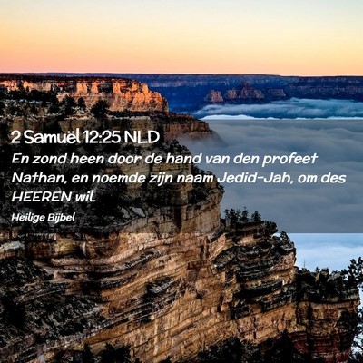 Picture 02 - 2 Samuël 12:25 NLD - En zond heen door de hand van den profeet Nathan, - Bible Verse Picture