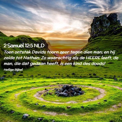 Picture 02 - 2 Samuël 12:5 NLD - Toen ontstak Davids toorn zeer tegen dien man; en - Bible Verse Picture