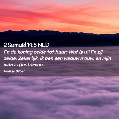 Picture 02 - 2 Samuël 14:5 NLD - En de koning zeide tot haar: Wat is u? En zij - Bible Verse Picture