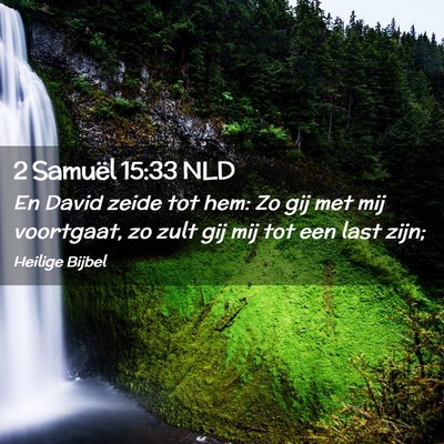 Picture 02 - 2 Samuël 15:33 NLD - En David zeide tot hem: Zo gij met mij voortgaat, - Bible Verse Picture
