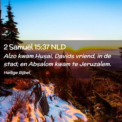 Picture 02 - 2 Samuël 15:37 NLD - Alzo kwam Husai, Davids vriend, in de stad; en - Bible Verse Picture