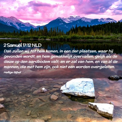 Picture 02 - 2 Samuël 17:12 NLD - Dan zullen wij tot hem komen, in een der - Bible Verse Picture