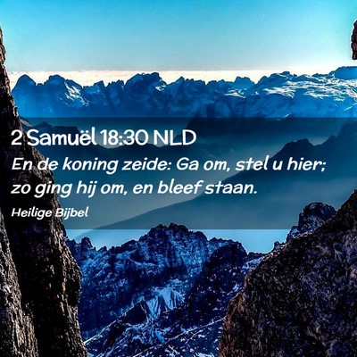 Picture 02 - 2 Samuël 18:30 NLD - En de koning zeide: Ga om, stel u hier; zo ging - Bible Verse Picture
