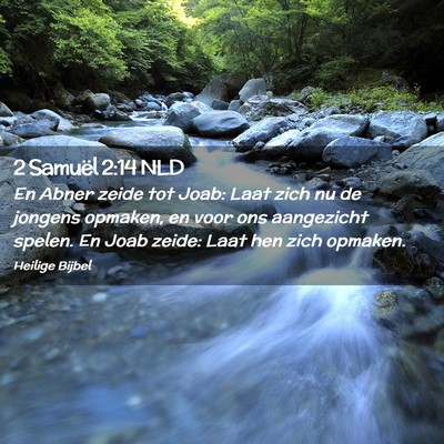 Picture 02 - 2 Samuël 2:14 NLD - En Abner zeide tot Joab: Laat zich nu de jongens - Bible Verse Picture