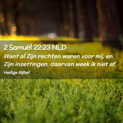 Picture 02 - 2 Samuël 22:23 NLD - Want al Zijn rechten waren voor mij, en Zijn - Bible Verse Picture