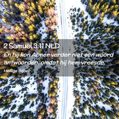 Picture 02 - 2 Samuël 3:11 NLD - En hij kon Abner verder niet een woord - Bible Verse Picture