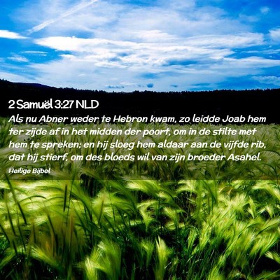 Picture 02 - 2 Samuël 3:27 NLD - Als nu Abner weder te Hebron kwam, zo leidde Joab - Bible Verse Picture