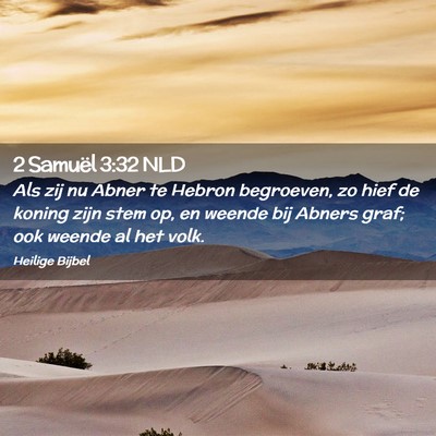 Picture 02 - 2 Samuël 3:32 NLD - Als zij nu Abner te Hebron begroeven, zo hief de - Bible Verse Picture