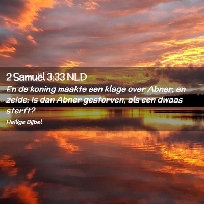 Picture 02 - 2 Samuël 3:33 NLD - En de koning maakte een klage over Abner, en - Bible Verse Picture