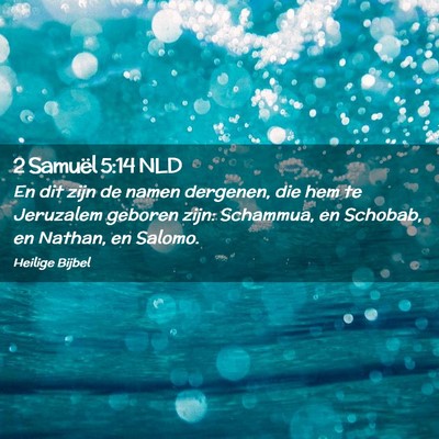 Picture 02 - 2 Samuël 5:14 NLD - En dit zijn de namen dergenen, die hem te - Bible Verse Picture