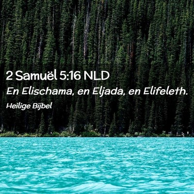 Picture 02 - 2 Samuël 5:16 NLD - En Elischama, en Eljada, en - Bible Verse Picture