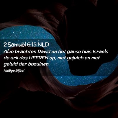 Picture 02 - 2 Samuël 6:15 NLD - Alzo brachten David en het ganse huis Israels de - Bible Verse Picture