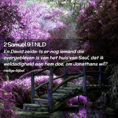 Picture 02 - 2 Samuël 9:1 NLD - En David zeide: Is er nog iemand die overgebleven - Bible Verse Picture