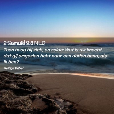 Picture 02 - 2 Samuël 9:8 NLD - Toen boog hij zich, en zeide: Wat is uw knecht, - Bible Verse Picture
