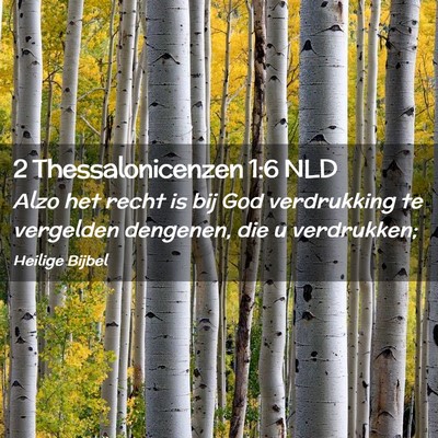 Picture 02 - 2 Thessalonicenzen 1:6 NLD - Alzo het recht is bij God verdrukking te - Bible Verse Picture