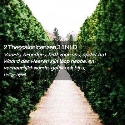 Picture 02 - 2 Thessalonicenzen 3:1 NLD - Voorts, broeders, bidt voor ons, opdat het Woord - Bible Verse Picture