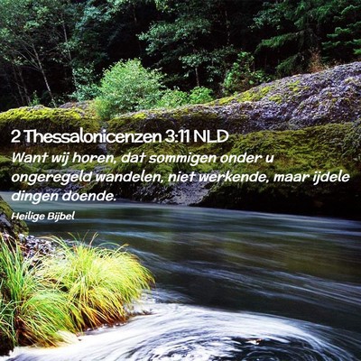 Picture 02 - 2 Thessalonicenzen 3:11 NLD - Want wij horen, dat sommigen onder u ongeregeld - Bible Verse Picture