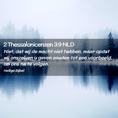 Picture 02 - 2 Thessalonicenzen 3:9 NLD - Niet, dat wij de macht niet hebben, maar opdat - Bible Verse Picture