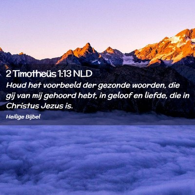 Picture 02 - 2 Timotheüs 1:13 NLD - Houd het voorbeeld der gezonde woorden, die gij - Bible Verse Picture