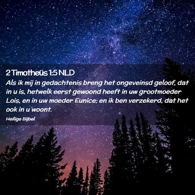 Picture 02 - 2 Timotheüs 1:5 NLD - Als ik mij in gedachtenis breng het ongeveinsd - Bible Verse Picture