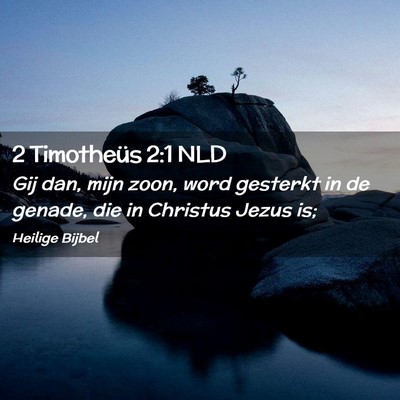 Picture 02 - 2 Timotheüs 2:1 NLD - Gij dan, mijn zoon, word gesterkt in de genade, - Bible Verse Picture